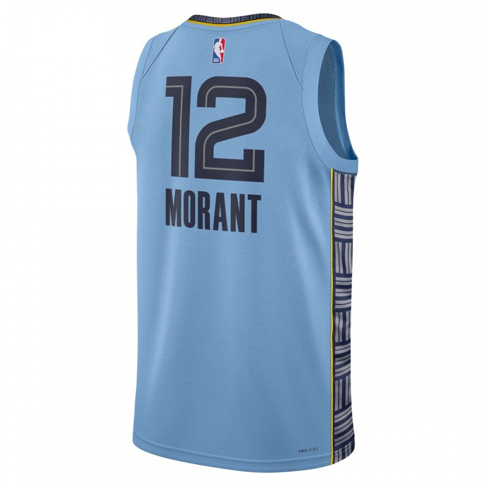 Ja Morant Memphis Grizzlies Jordan Brand 2022/23 Statement Edition Swingman Jersey - Light Blue-Pro Kit Vault | Brand New 26/27 Sports Jerseys